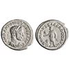 ROMAN: Elagabalus (218-222), silver denarius (3.42g), Rome mint, 221 CE. Bust right / Elagabalus sta