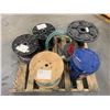 Image 1 : Skid Lot of Wire & 5 Gallon Bucket of Industrial Lubricant (see pics)