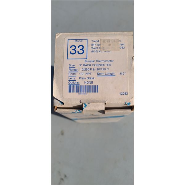 BIMETAL THERMOMETER SIZE 3 MODEL 33