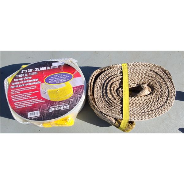 TWO 4' X 30 35,00LB RECOVERY STRAPS