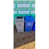 Image 1 : TWO LARGE TRASH CANS(ONE TOUGH GUY CAN AND ONE RECYCLING CAN)