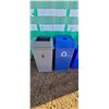 Image 2 : TWO LARGE TRASH CANS(ONE TOUGH GUY CAN AND ONE RECYCLING CAN)