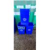 Image 2 : THREE BLUE RECYCLING CANS CONTINENTAL #25