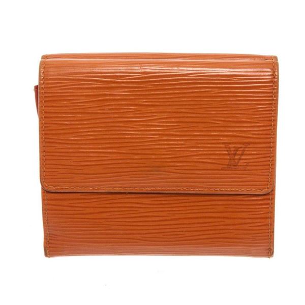 Louis Vuitton Orange Epi Leather Elise Wallet