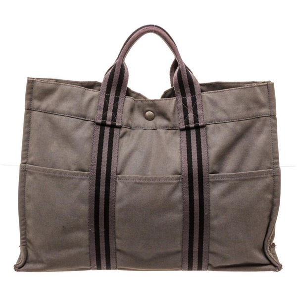 Hermes Grey Herline GM Tote Bag