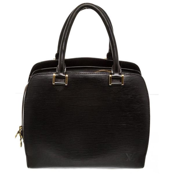Louis Vuitton Black Epi Leather Pont Neuf Satchel Bag