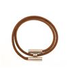 Image 3 : Hermes Brown Tournis 1 Wrap Bracelet