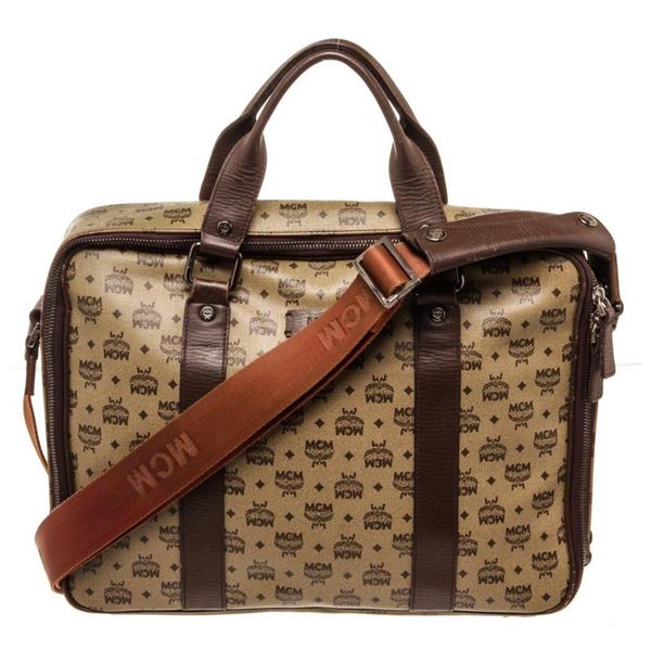 MCM Brown Leather Shoulder Bag