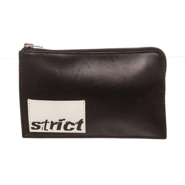Alexander Mc Queen Black Leather Wang Clutch Bag