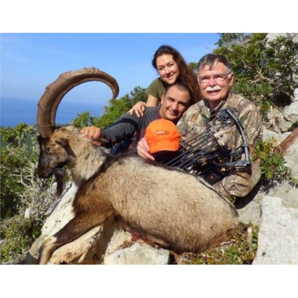 Kri Kri Ibex & Mouflon Hunt in Greece for one hunter & one observer, includes sightseeing.
