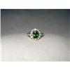 Image 1 : Gorgeous 18K WG Green Tourmaline Diamond Ring #2245865