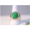 Image 1 : INCREDIBLE Men's Jade & Diamond Ring #2245895