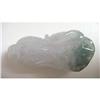 Image 1 : Chinese carved white & green jade Pendant #2245920