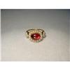 Image 1 : Victorian 18K Garnet Seed Pearl Filigree Ring #2259684
