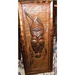 Copper  beat Mask framed from Congo 1929 #2259989
