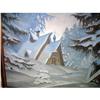 Image 1 : Romantic Mountain Chalet Painting early 1900 #2259994