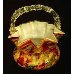 Antique English Art Glass "Wedding Basket" #2260106