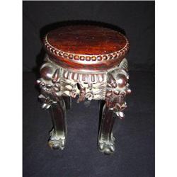Antique Chinese Hand  Carved Rosewood Pedestal #2260113