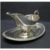 Image 1 : ANTIQUE SILVER PLATED GRAVY BOAT&TRAY #2272936
