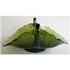 Image 1 : Bonbon Fenton Lime Stippled Rays Handled Rare #2273067