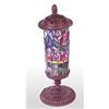 Image 1 : GLASS FLORAL TABLE LAMP / NEW #2273198