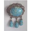 Image 1 : Art Deco Turquoise Color Glass Bead Dangle #2281700