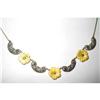 Image 1 : Victorian Necklace Silver Filigree & Celluloid #2281723