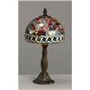 Image 1 : GLASS FLORAL TABLE LAMP / NEW #2282980