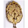 Image 1 : RARE mechanical  EMAMEL Peacock Dress clip #2283527