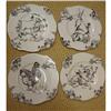 Image 1 : 4 BLACK TRANSFER BARNYARD TOILE 9" PLATES #2283890