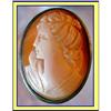 Image 1 : CAMEO PORTRAIT OF WOMAN. VINTAGE ITALIAN BROO #2284024