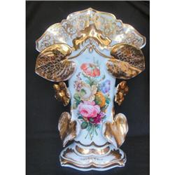 19th CENT PARIS PORCELAIN HANDPAINTED VASE #2293530