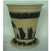 Image 1 : WEDGWOOD YELLOW JASPER VASE BLACK RELIEF c1920 #2293536