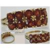 Image 1 : Vintage 2ct Garnet gold ring  fancy crown set #2293604