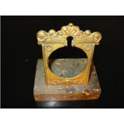 French Bronze & Marble Pocket Watch Holder! #2293618