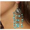 Image 1 : SILVER Turquoise and agate Earrings  #2293805