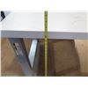 Image 8 : Rolling White Laminate & Metal Table 72"x36"x37"H