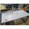 Image 2 : Rolling White Laminate & Metal Table