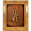Image 1 : Jack White Gold Foil Reverse Painted Glass Cowboy