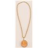 Image 3 : 14kt Gold & Diamond $20 Coin Bezel With Chain