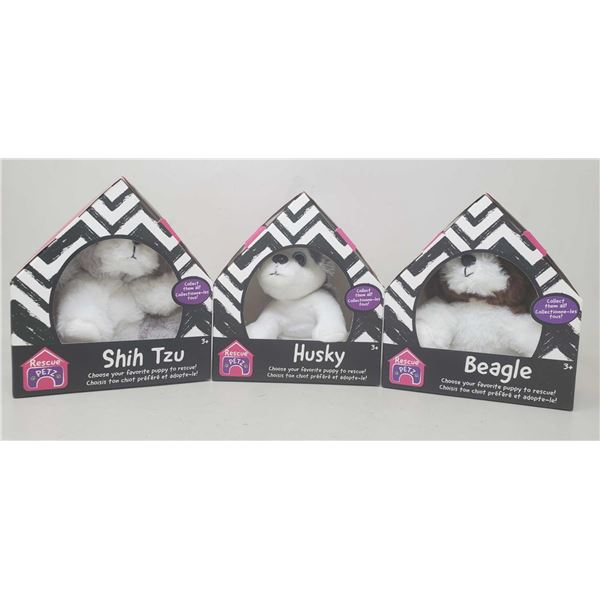 Rescue Pets Plush Toys Lot Of 3