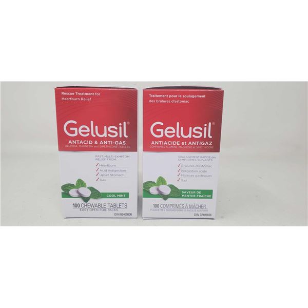 Gelusil Antacid & Anti-Gas Tablets (2 X 100 Tabs)