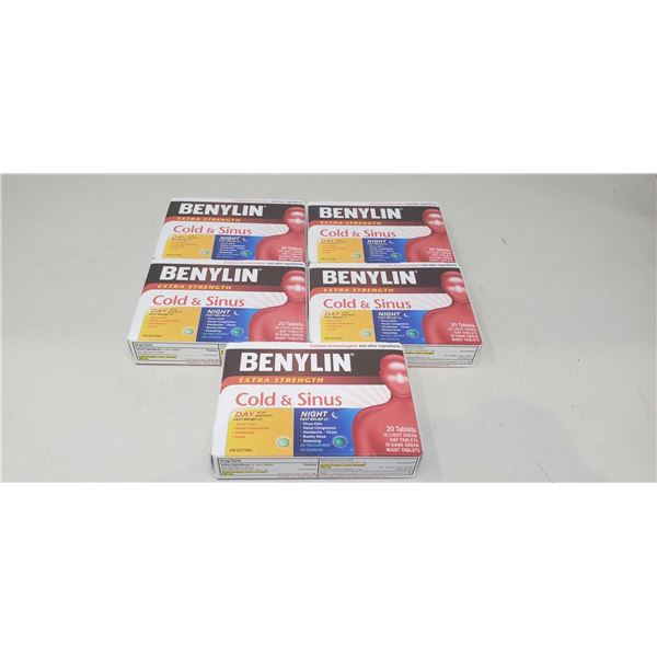Benylin Cold & Sinus Extra Strength Lot Of 5