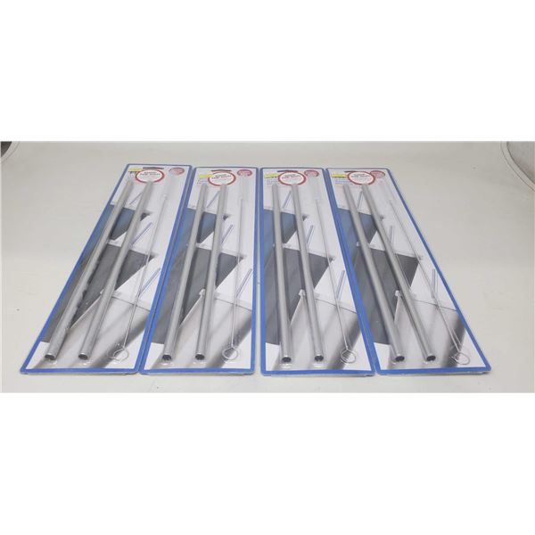 HIC Tumbler Straws With Cleaning Brush Lot Of 4