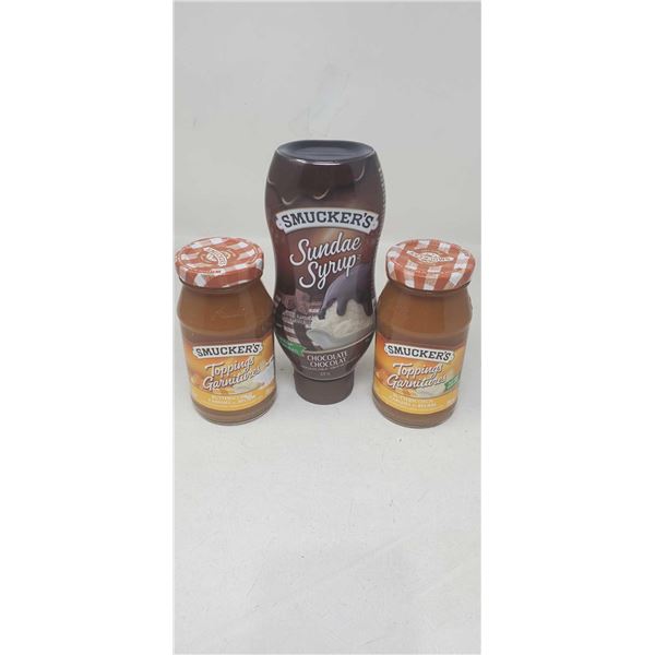Lot Of 3 Smuckers Dessert Topping
