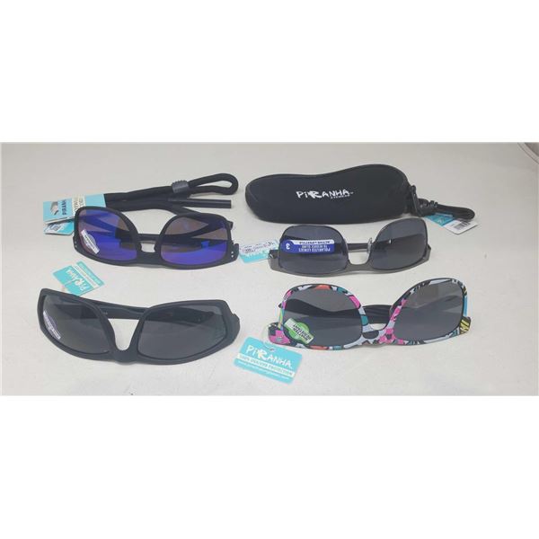 Assorted Sunglasses, Neck Strap & Carry Case set