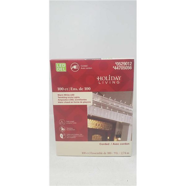 Holiday Living Warm White LED 100 Count Indoor Outdoor String Lights