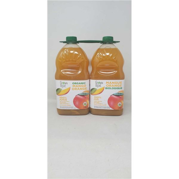 Grown Right Organic Mango/Orange Juice 2X1.8L