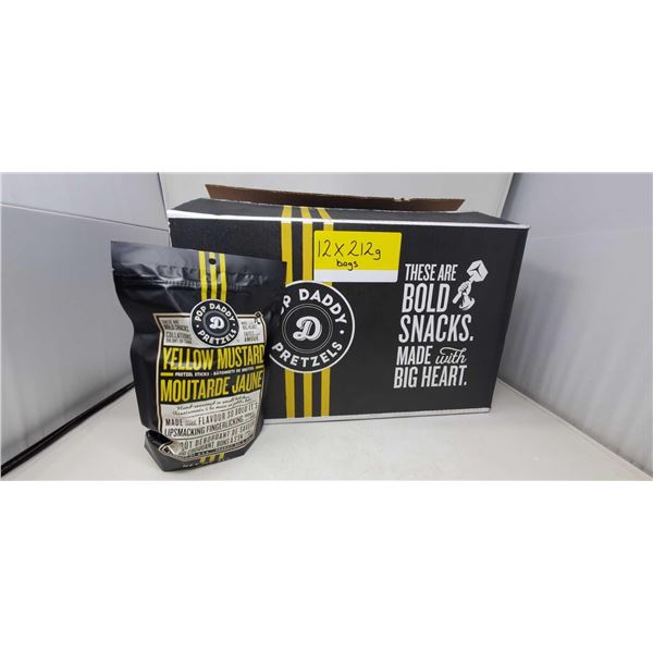 Pop Daddy Yellow Mustard Pretzel Sticks 12 X 212g