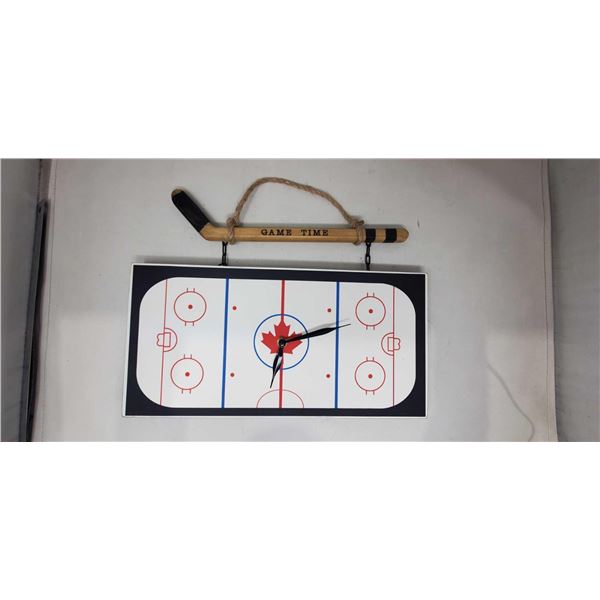 Game Time Hockey Rink Wall Clock -